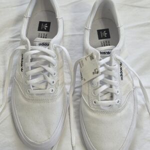 adidas White Low-Top Canvas Sneakers